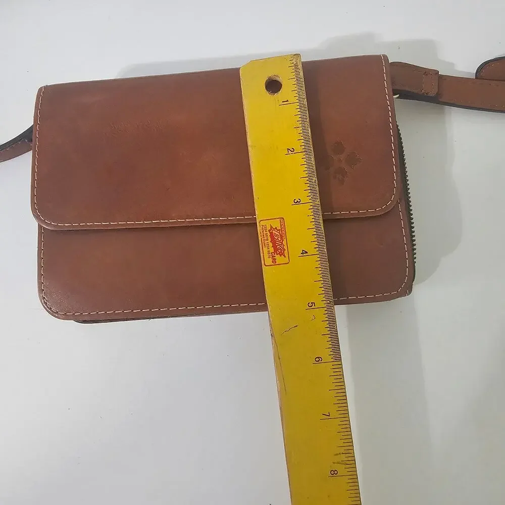 Patricia Nash Crossbody Purse  Brown  Leather Ajustable Strap *Read